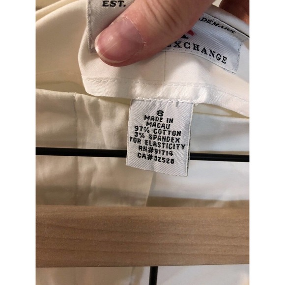 Armani Exchange Womens Off White Pant Size 8 Crop Wide Leg - Picture 5 of 5